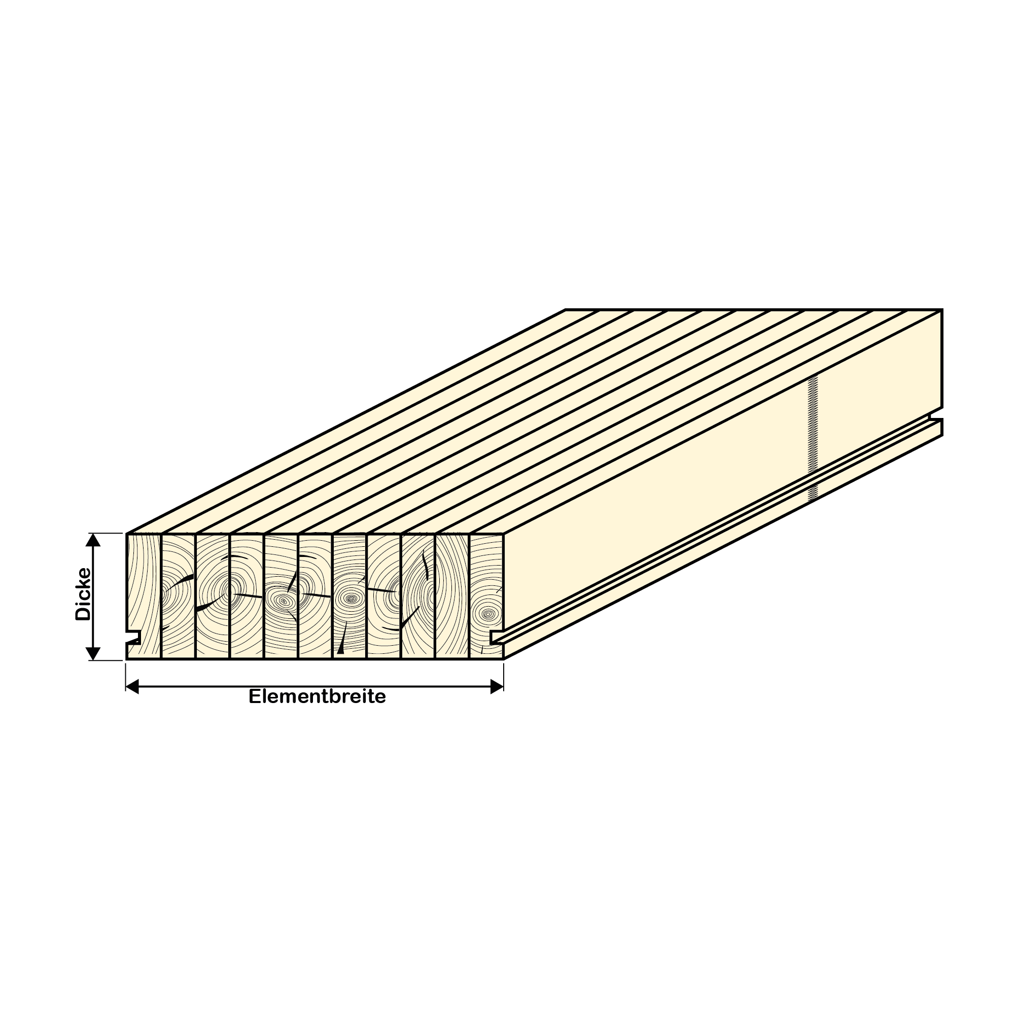 Vollholzdecke Typ 1.1